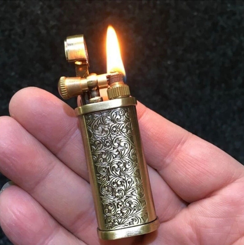 Nostalgic Old Fashioned Vintage Retro Kerosene Lighter German Pipe Oil Lighter 