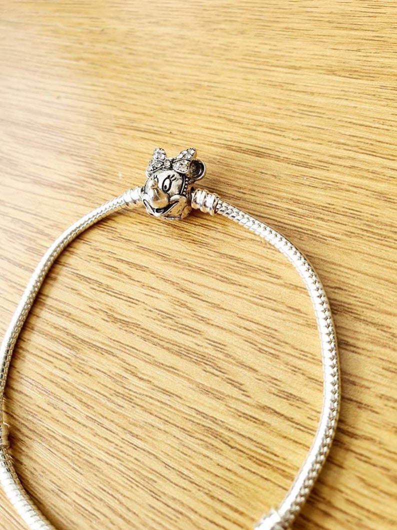Sterling Silver Minnie Mouse Disney Charm Bracelets Sizes Etsy