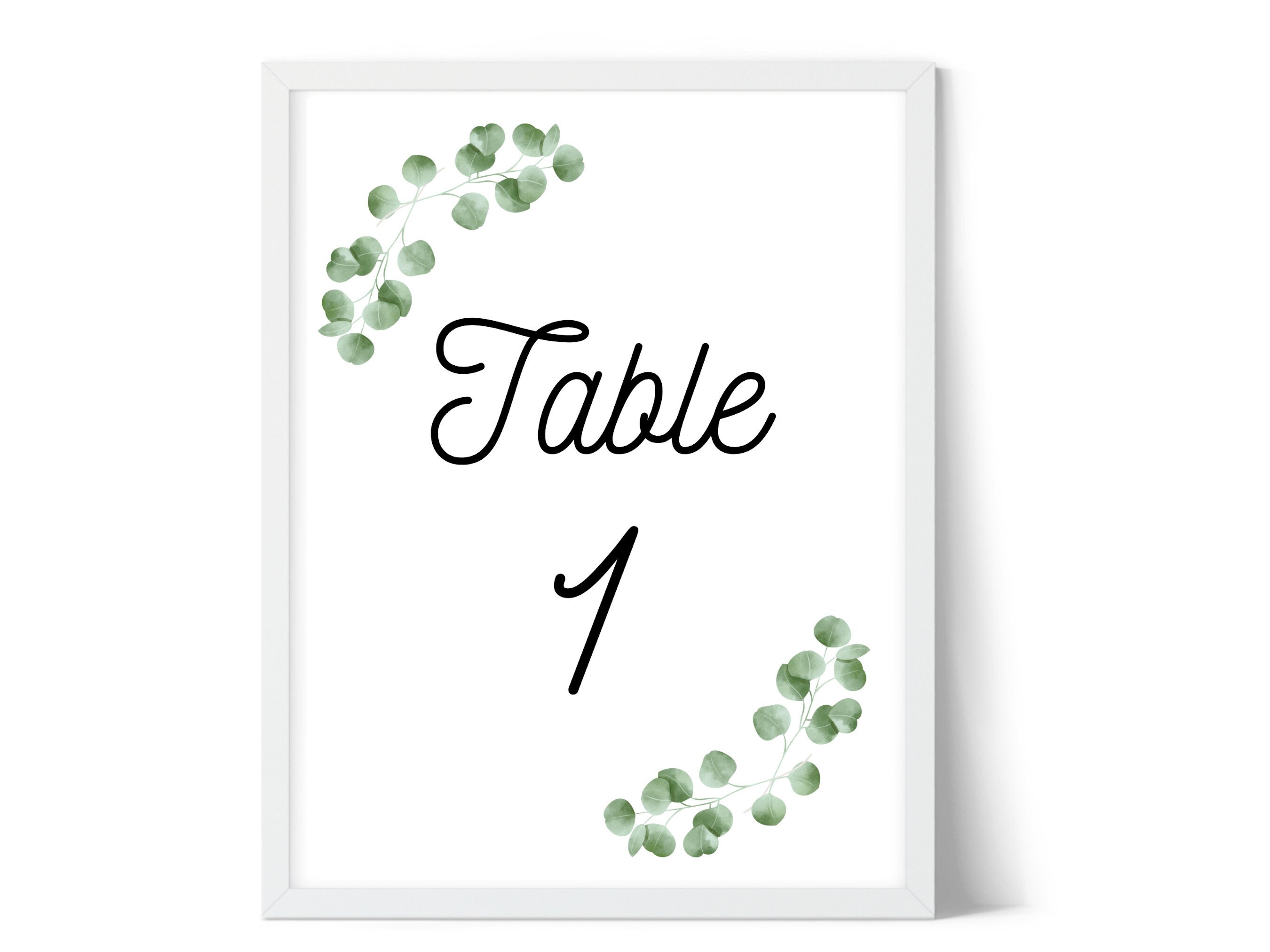 Wedding Table Numbers Printable Wedding Table Numbers Etsy