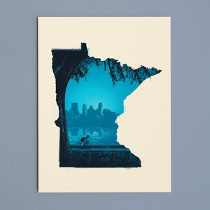 Minnesota Poster | Minneapolis Bike Print