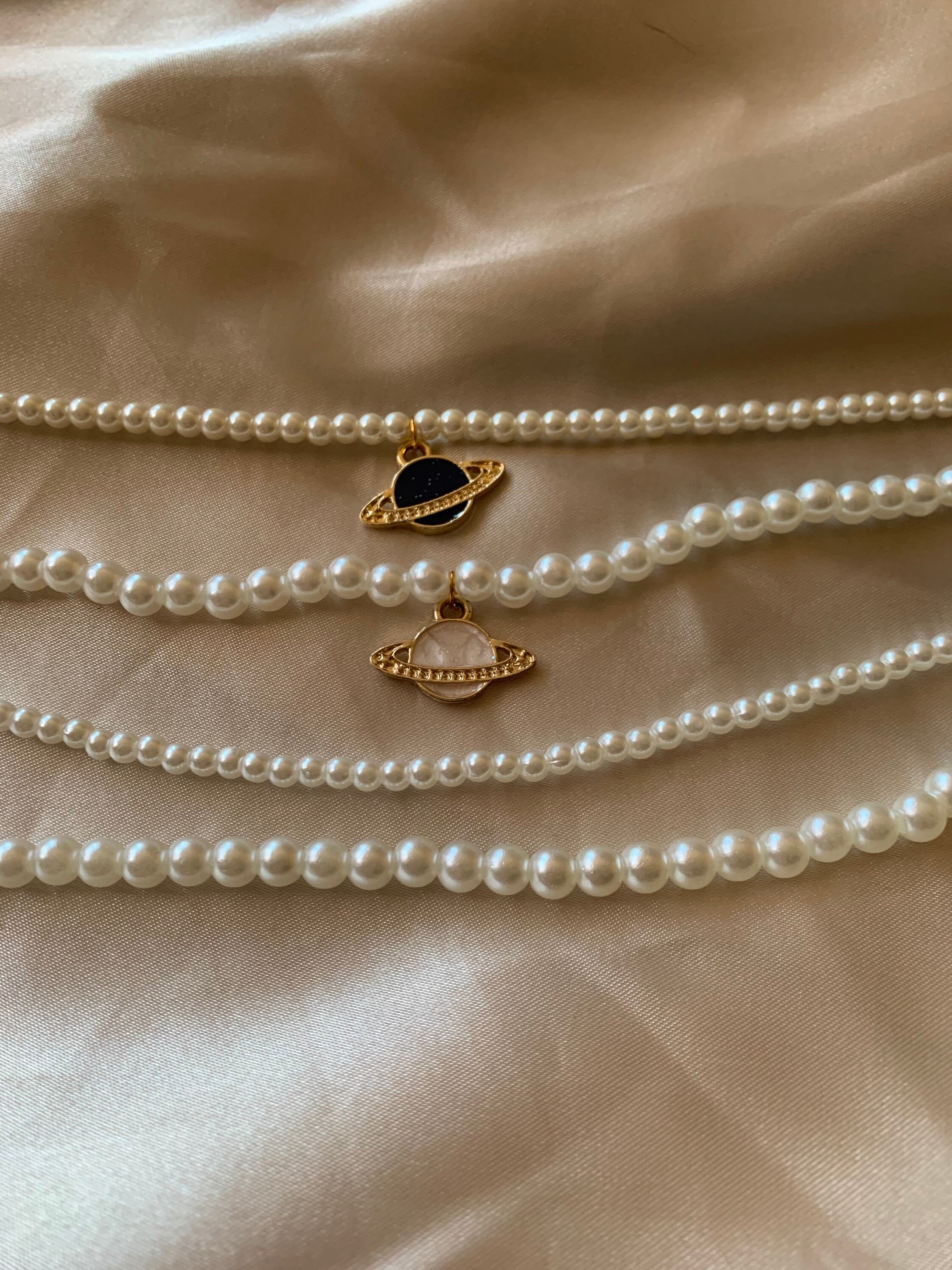 Pearl Necklace with charm Etsy