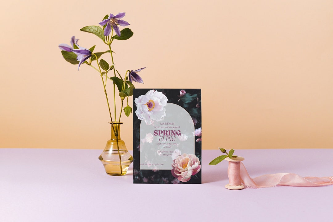 Spring Symphony Invite Spring Invitation Template, Floral, Spring Fling, Digital Instant ...