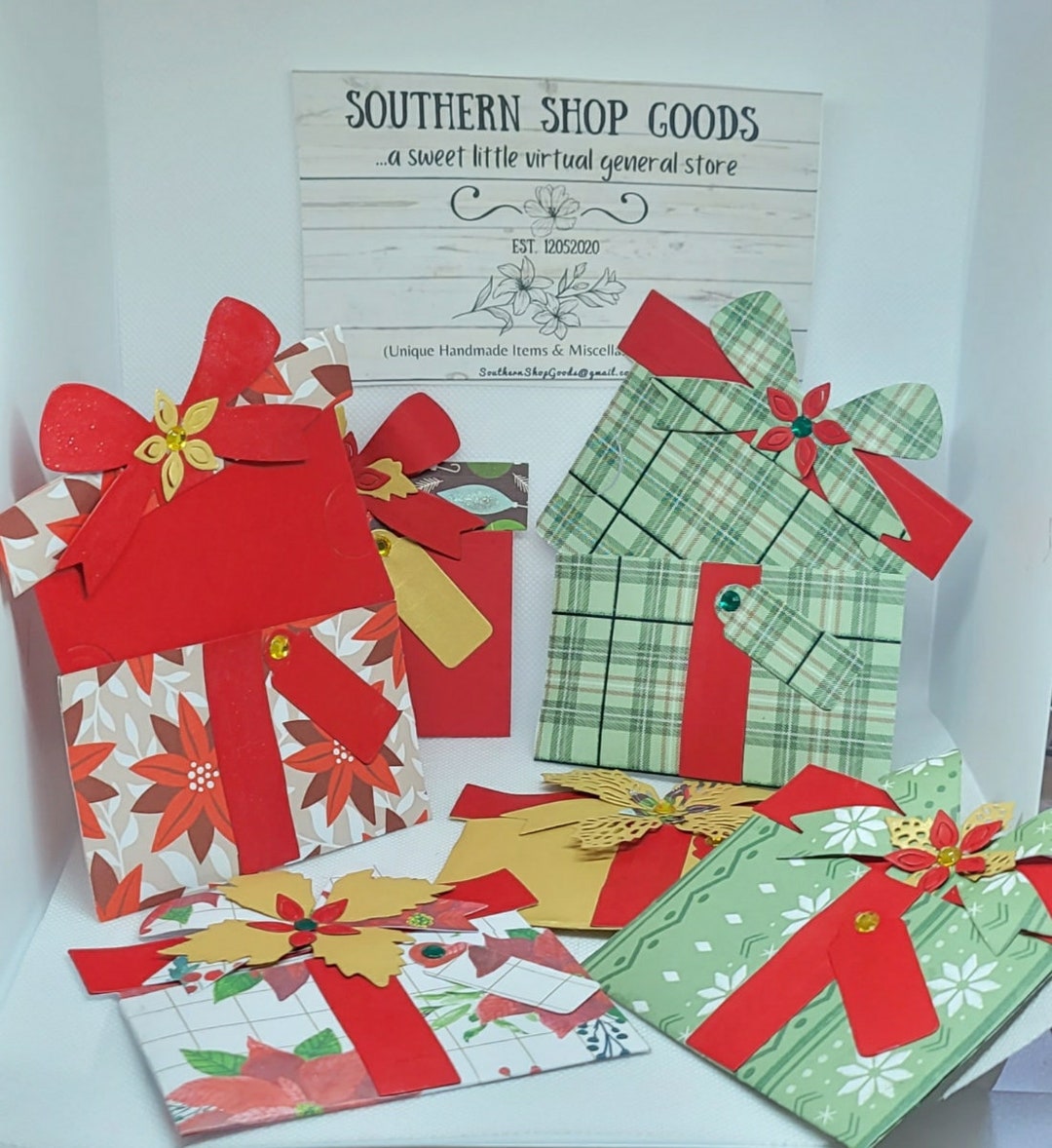 Set of 4 Gift Card Holders Etsy UK