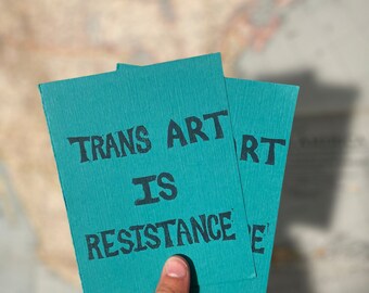Trans Art is Resistance (14x10.8cm) postcard
