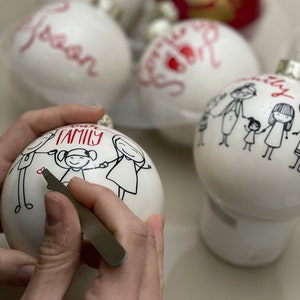 Personalized Christmas tree bauble - Glass sphere