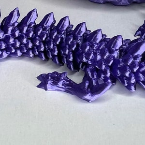 Articulated Spike Dragon Fidget Desk Figure Silk Purple