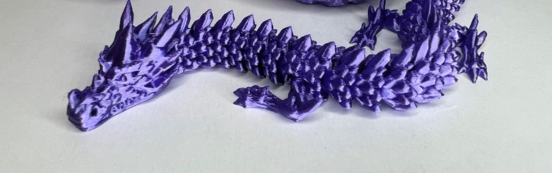 Articulated Spike Dragon Fidget Desk Figure Silk Purple