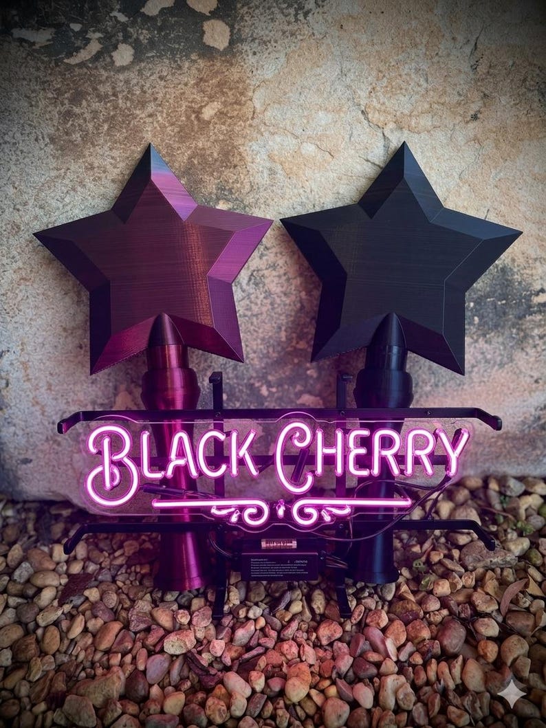 Magical Star Wand - Rainbow Tap to Pay Cosplay Prop Black Cherry