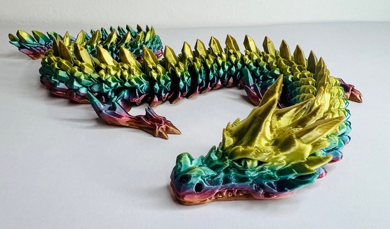 Articulated Spike Dragon Fidget Desk Figure Rainbow 2