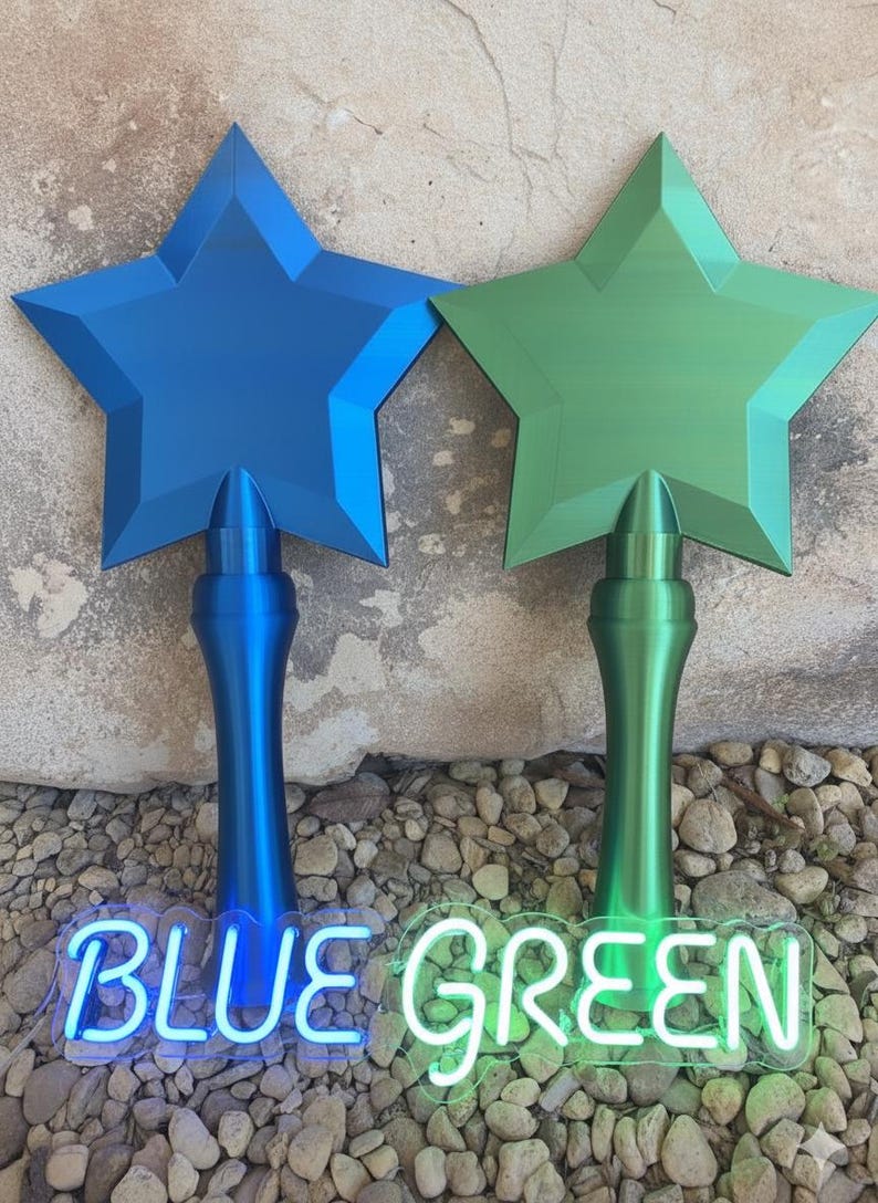 Magical Star Wand - Rainbow Tap to Pay Cosplay Prop Blue Green