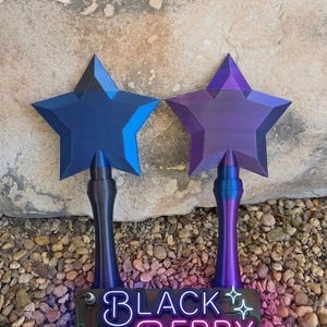 Magical Star Wand - Rainbow Tap to Pay Cosplay Prop Black Berry