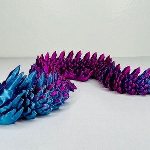 Articulated Spike Dragon Fidget Desk Figure Bright BlueRaspberry