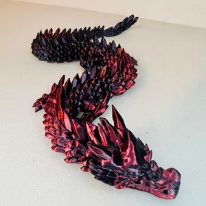 Articulated Spike Dragon Fidget Desk Figure Black Cherry