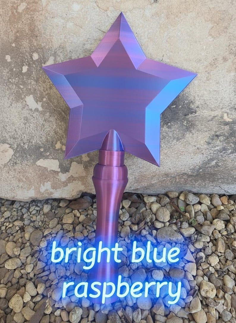 Magical Star Wand - Rainbow Tap to Pay Cosplay Prop Bright BlueRaspberry