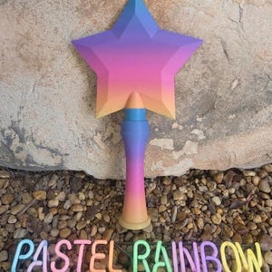 Magical Star Wand - Rainbow Tap to Pay Cosplay Prop Pastel Rainbow