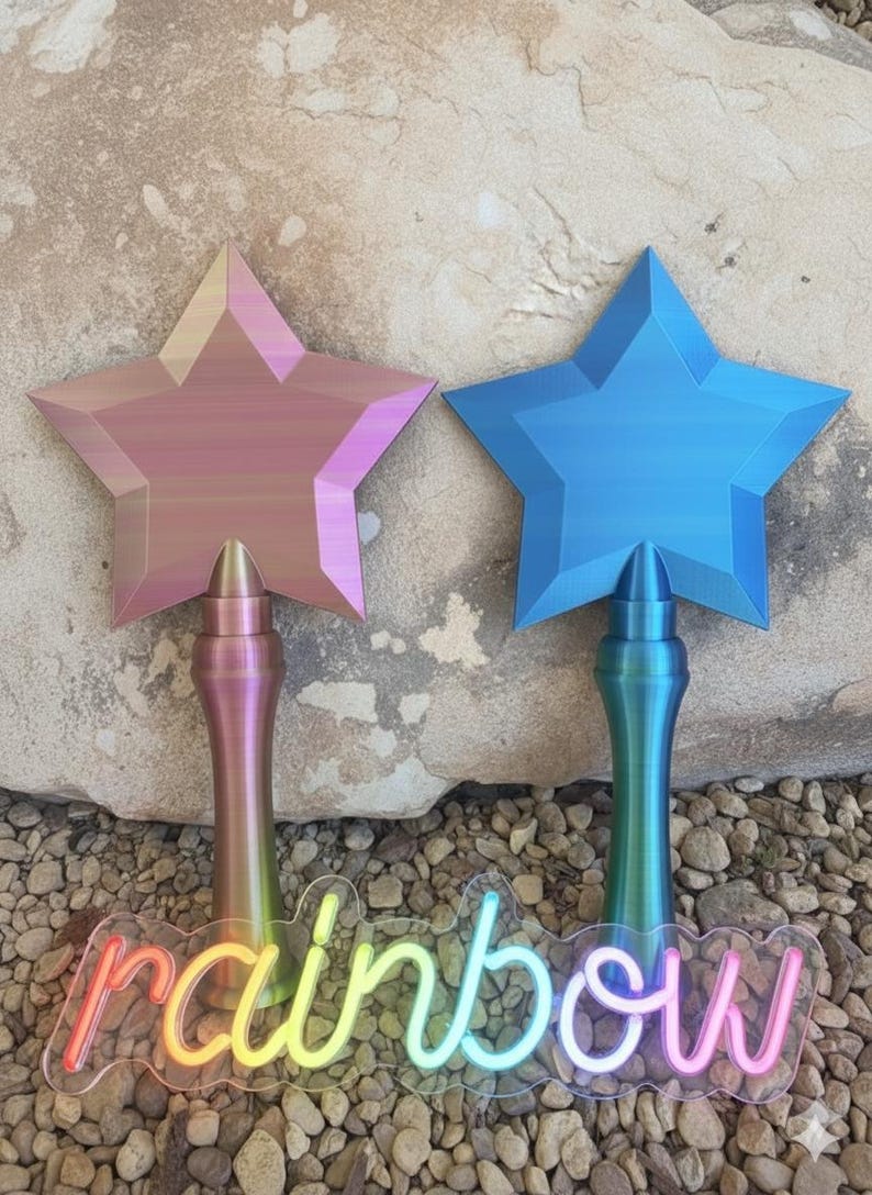 Magical Star Wand - Rainbow Tap to Pay Cosplay Prop Rainbow