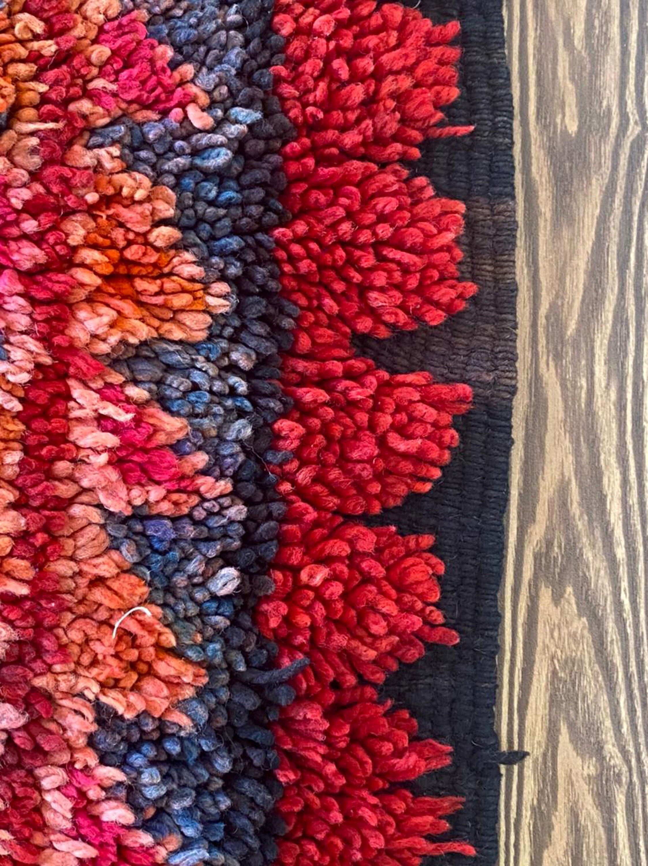 Red Wool Rug 6x9 Ft Moroccan Vintage Rug Berber Area Rug. Etsy