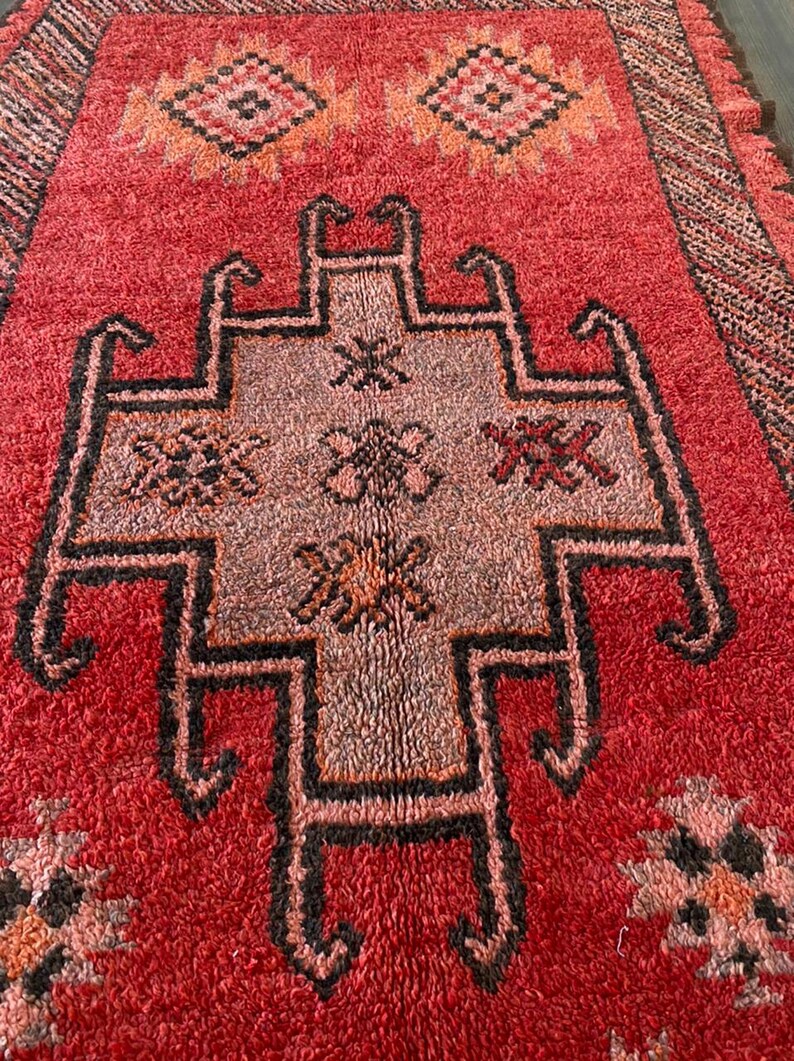Tapis Berbère Marocain Fait Main 6.5x10 Ft - Laine - Multicolore - Moderne Boho