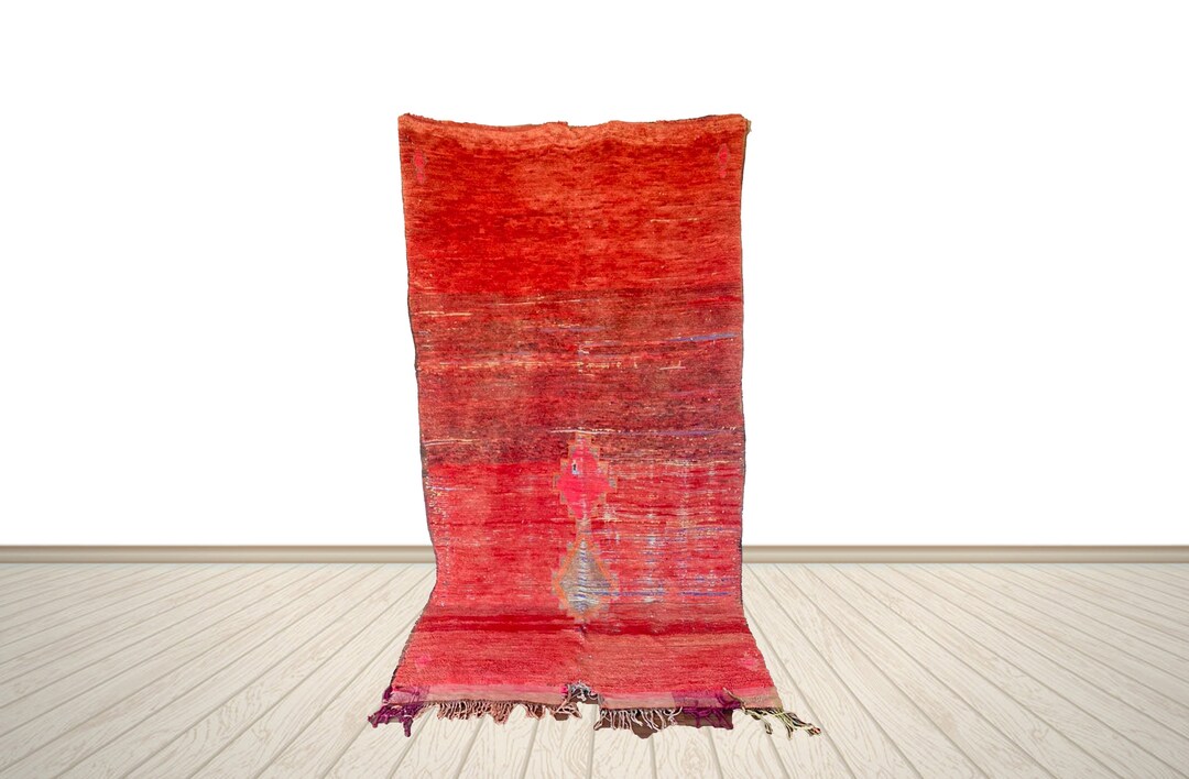 5x10 Ft Wool Berber Rug, Vintage Red Rug, Moroccan Area Rug. - Etsy