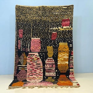 Handmade Berber Wool Rug - Colorful Moroccan Boho Decor