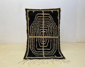 Berber Woll Teppich: Handgefertigter Marokkanischer Teppich (Boho Style, Mehrfarbig), Marokkanischer Berber Teppich,