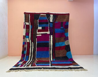 Multicolored Rug For Living Room,Custom Fabulous Boujaad Rug,Beni Ourain Handmade Rug,Moroccan Berber Traditional Carpet,Handwoven Moroccan