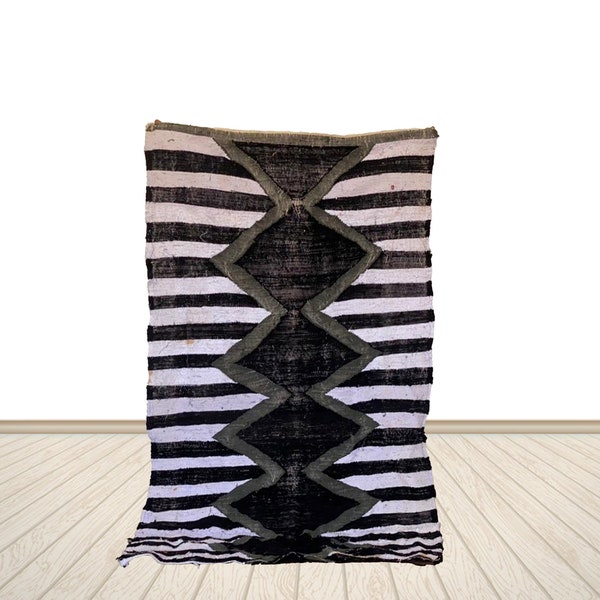 Black and White Rug Etsy