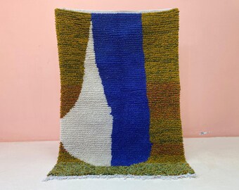 手織りモロッコラグ - ソフトウール、ボヘミアンスタイル - Etsy 日本