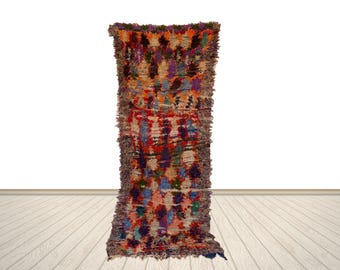 Tapete Beni Ourain de Lã: Tapete Marroquino Vintage Feito à Mão, Tapete Berber Vintage, Tapete Marroquino - Tapete Tribal de Lã - Tapete Tradicional - Tapete Felpudo