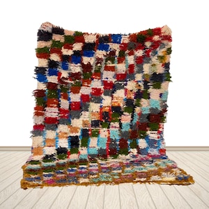Moroccan Berber Rug 3x6 ft  Handmade Multicolor Vintage Kitchen Area Rug  Personalized Boho Hallway Decor