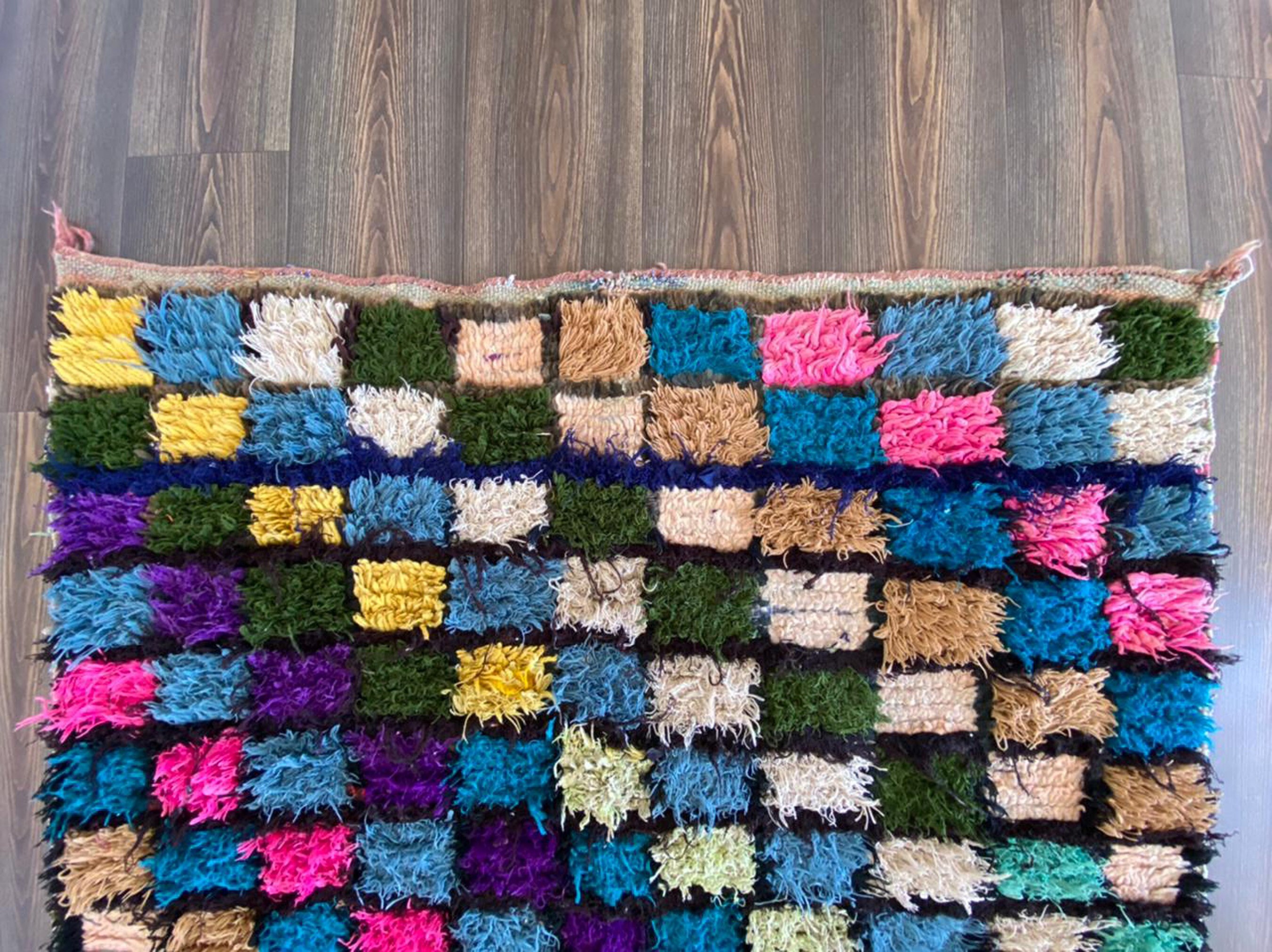 Moroccan Checker Rug 4ft X 8ft Checkerboard Rug Checkered Etsy UK