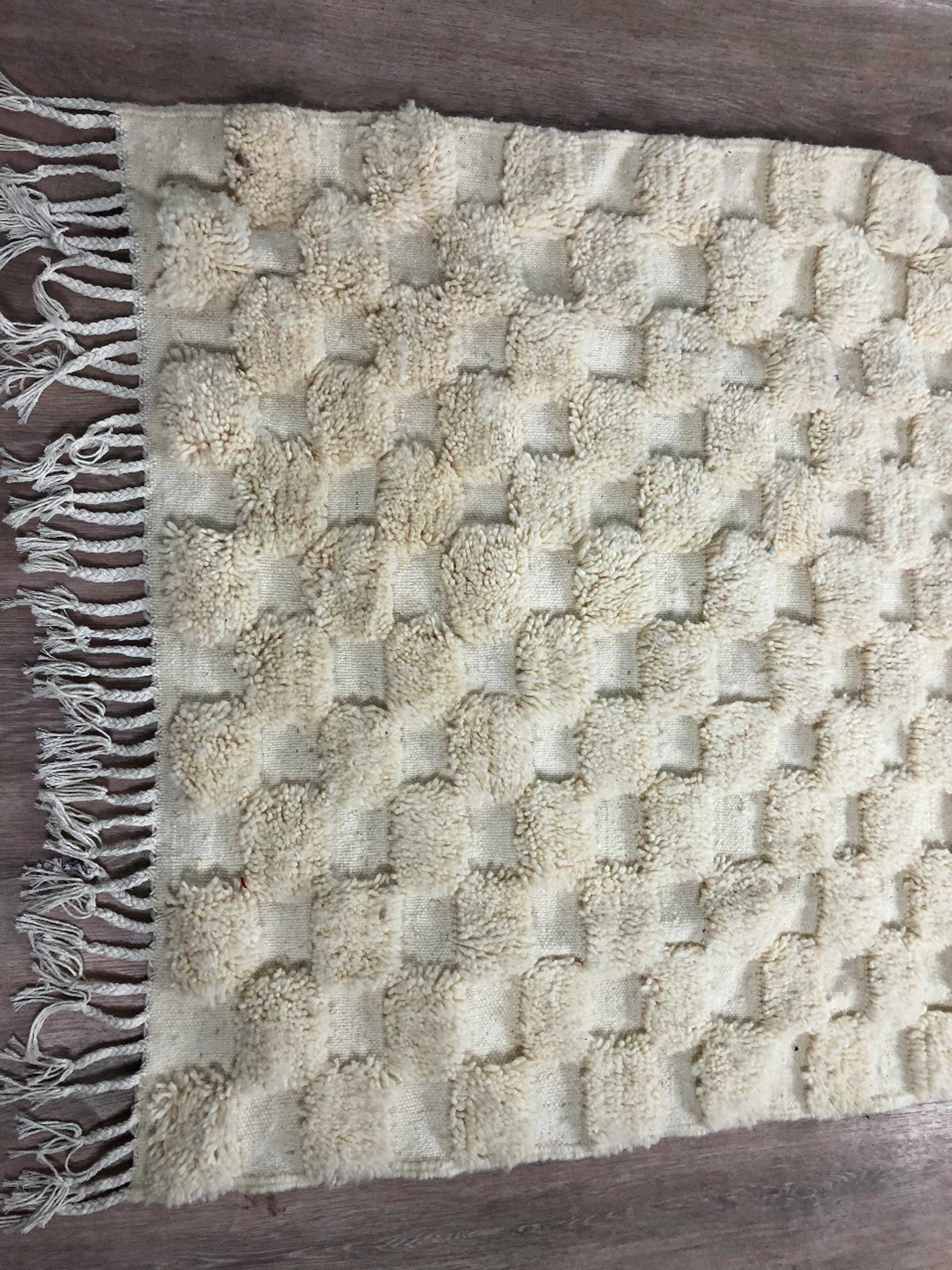 White Boho Rug Wool Area Rug Woven Rug Moroccan Rugs. Etsy UK