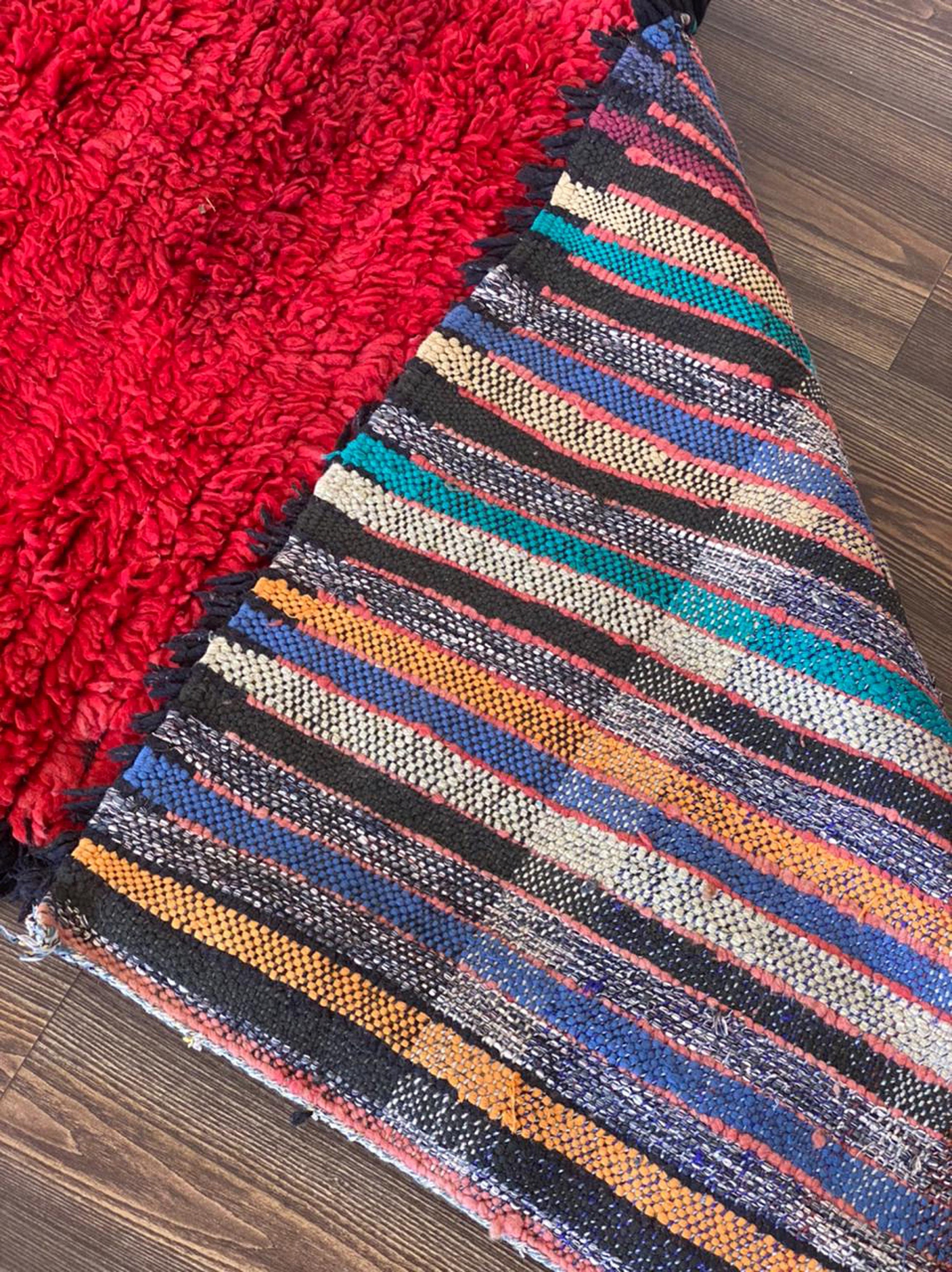 Red and Black Runner 3x9 Ft Moroccan Rug Runner Hallway Etsy UK