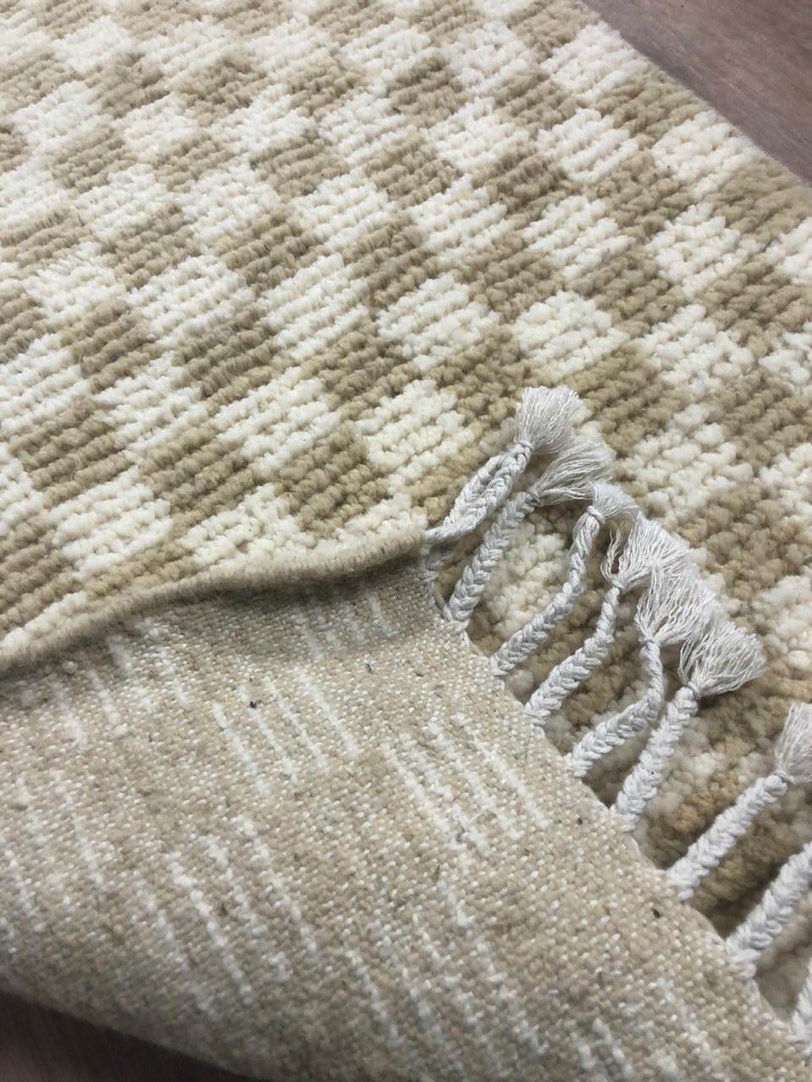 Custom wool rug Checkered area rug Checkerboard rug Etsy