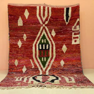 HANDMADE WOOL CARPET-Amazing Boho Decor -Personalised Wool Rug-Boujaad Moroccan Carpet-Beautiful Wool Rug-Multicolored carper-Authentic