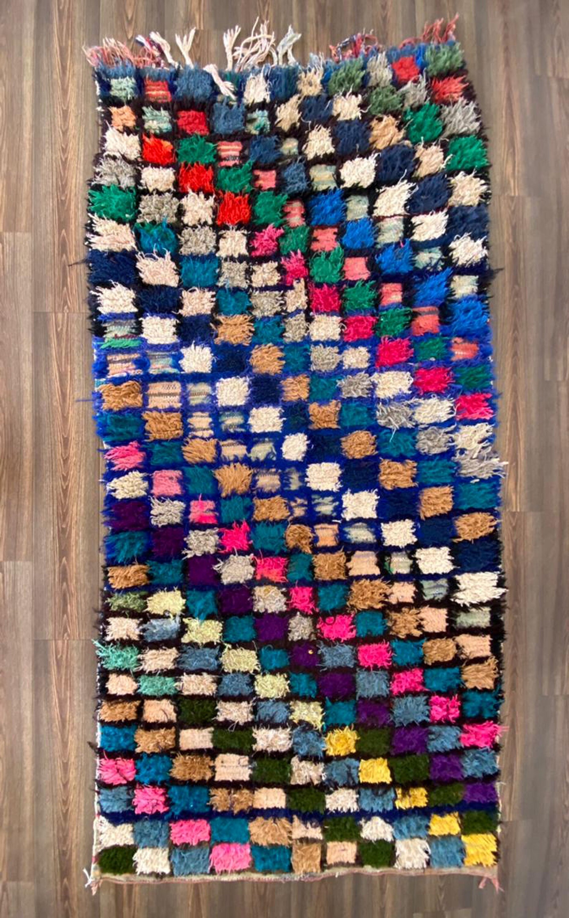 Moroccan Checker Rug 4ft X 8ft Checkerboard Rug Checkered Etsy UK