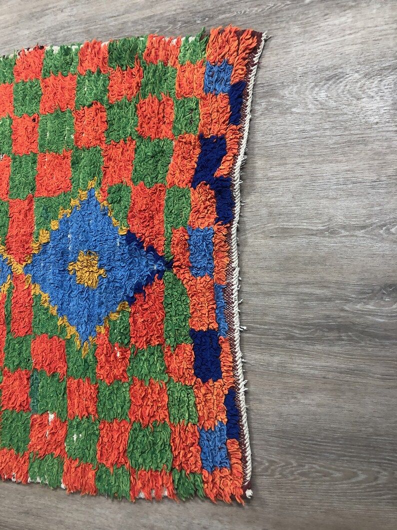Moroccan checker rug 3ft x 6ft checkerboard rug checkered Etsy