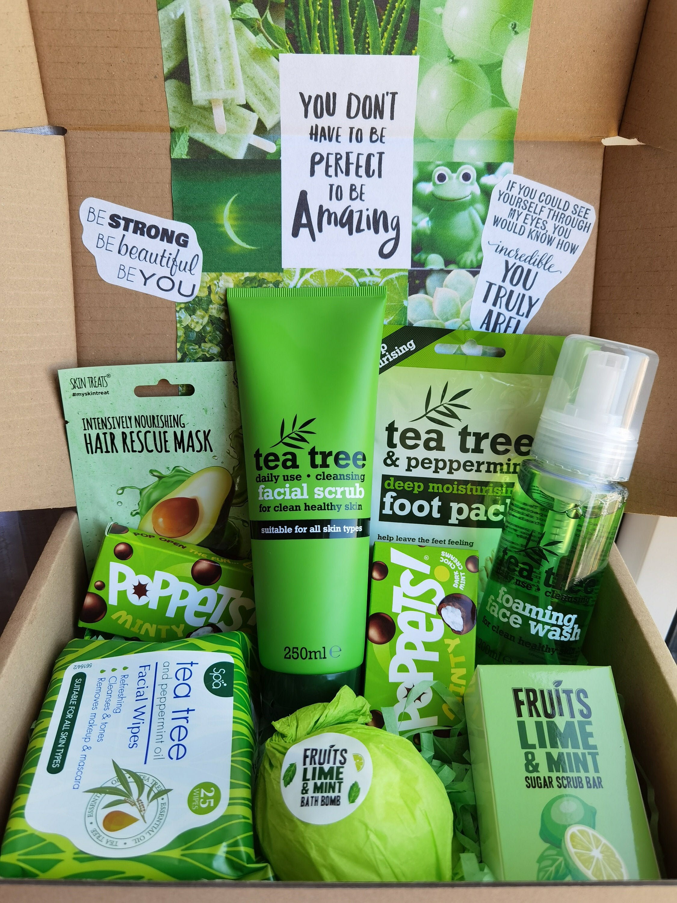 Green Woman Pamper BoxSpa Gift Box Teen Skincare Hamper Etsy
