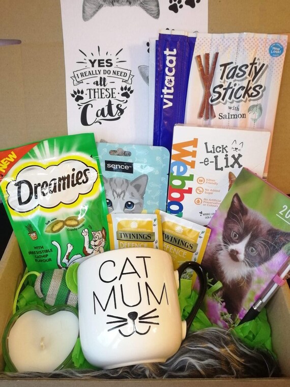 Cat Treat Box Gift Cat Self Care Birthday Gift For Cat Etsy.de