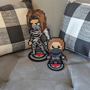 Winter Solider Inspired Figurine - Winter Solider Figurine/Marvel Figurine/Winter Solider Pixel Art