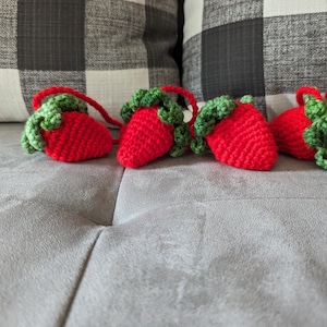 Crochet Strawberry, Strawberry Coin Purse, Trinket Holder, Fruit Crochet, Summertime Decor, Home Deocr