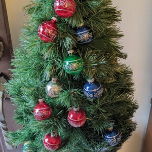Vintage Glass Ball Christmas Ornaments, Vintage Ornaments, Ornament Set, Glass Ornaments