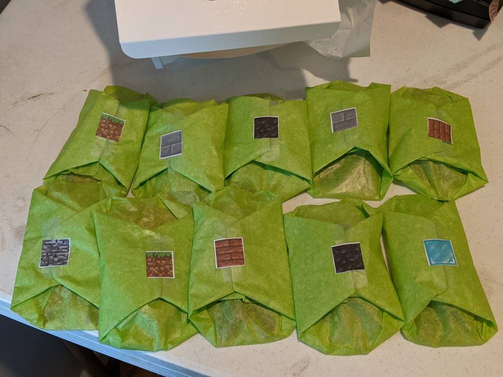 Customizable Pixel Favor Bags
