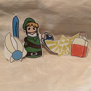 Zelda Inspired Stickers, Legend of Zelda Fan Art Stickers, Wall Art, Laptop Stickers, Water Bottle Stickers