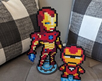 Iron Man Inspired Figurine - Iron Man Figurine/Marvel Figurine/Iron Man Pixel Art