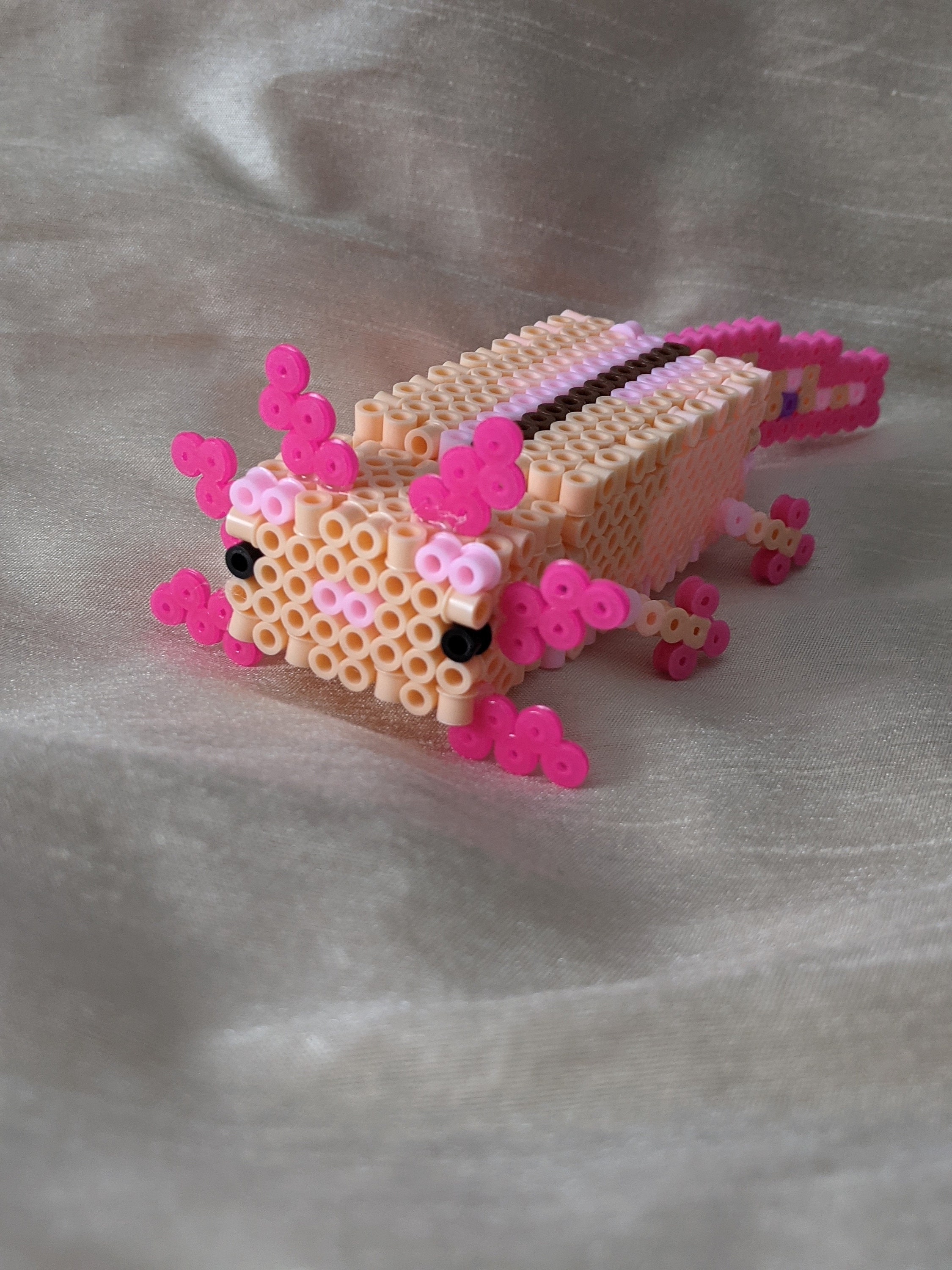 Mine Craft 3D Pink Axolotl Puzzles Figurine Cake Topper Kids Room Desk  Decor