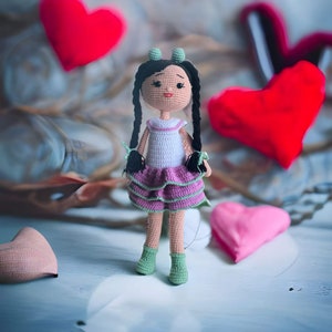 Handmade Crochet Amigurumi Doll: Organic Cotton Stuffed Toy