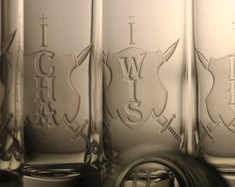 Shot Glass Set Ability Score Modifiers, Dnd Glass, Personalized Dnd Gifts, Personalized DM gift, Dungeons and Dragons Inspired
