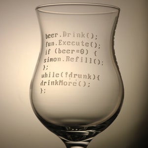 Funny programmer gift, engraved whiskey glass for coders, personalised etched glass, gift for programmer, gift for coder, programmer whiskey image 10