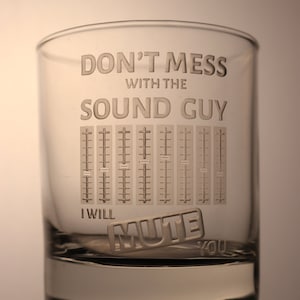 Jag kommer att tysta dig! Rolig ljudkillepresent, present till ljudtekniker, present till ljudtekniker, present till inspelningsstudio, akustikglas